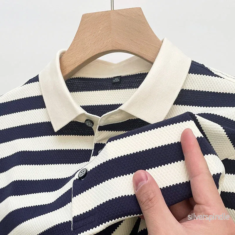Liam | Randig Kortärmad T-Shirt för Män med Avslappnad Passform - Bild 2