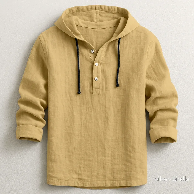 Noah | Avslappnad Långärmad Herrhoodie Med Funktionella Detaljer - Bild 2