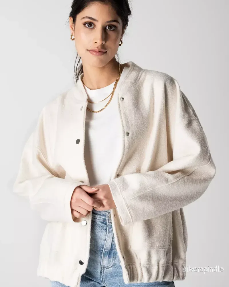 Mia | Oversized Vårjacka i Tweeddesign för Dam - Bild 3