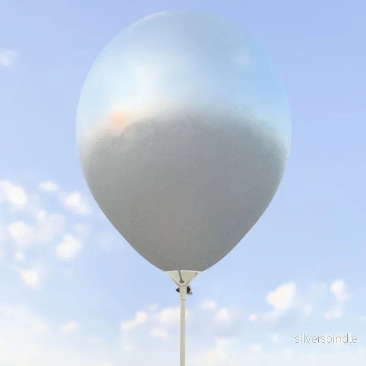 Silverballonger 28 cm - 100-pack - Bild 2