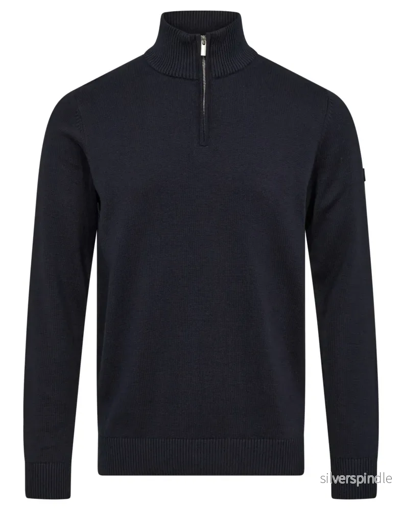 BS Erik Regular Fit Stickat - Navy