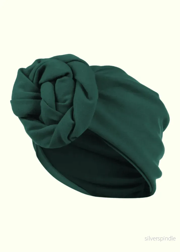 Turban – grön i 1940-talsstil Turban – grön i 1940-talsstil