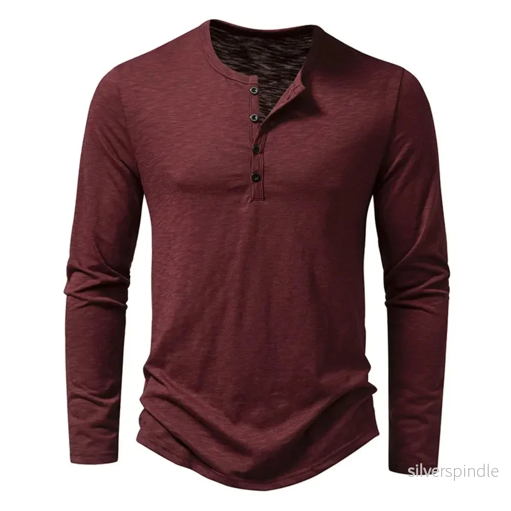 Oliver | Modern Slim Fit Långärmad Henley Tröja - Bild 2