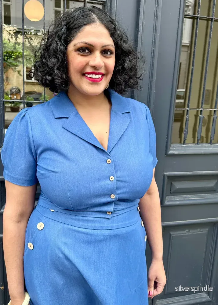 Daisy kortärmad skjorta - ljus denimblå - Bild 2