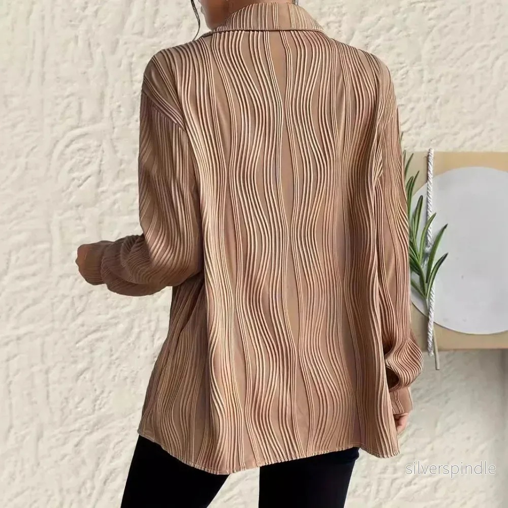 Olivia | Elegant Långärmad Plusstorlek Skjorta - Bild 2