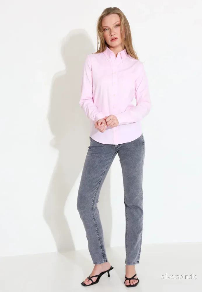 PIN POINT OXFORD SHIRT - Rosa