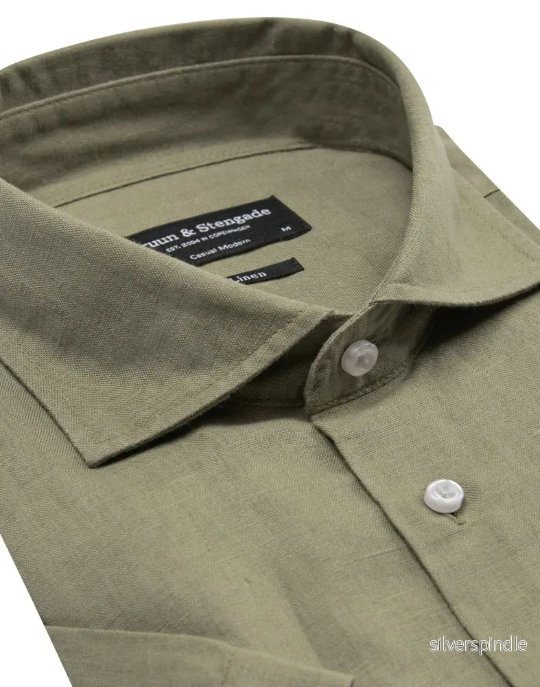 BS Max Casual Modern Fit Skjorta - Army - Bild 2
