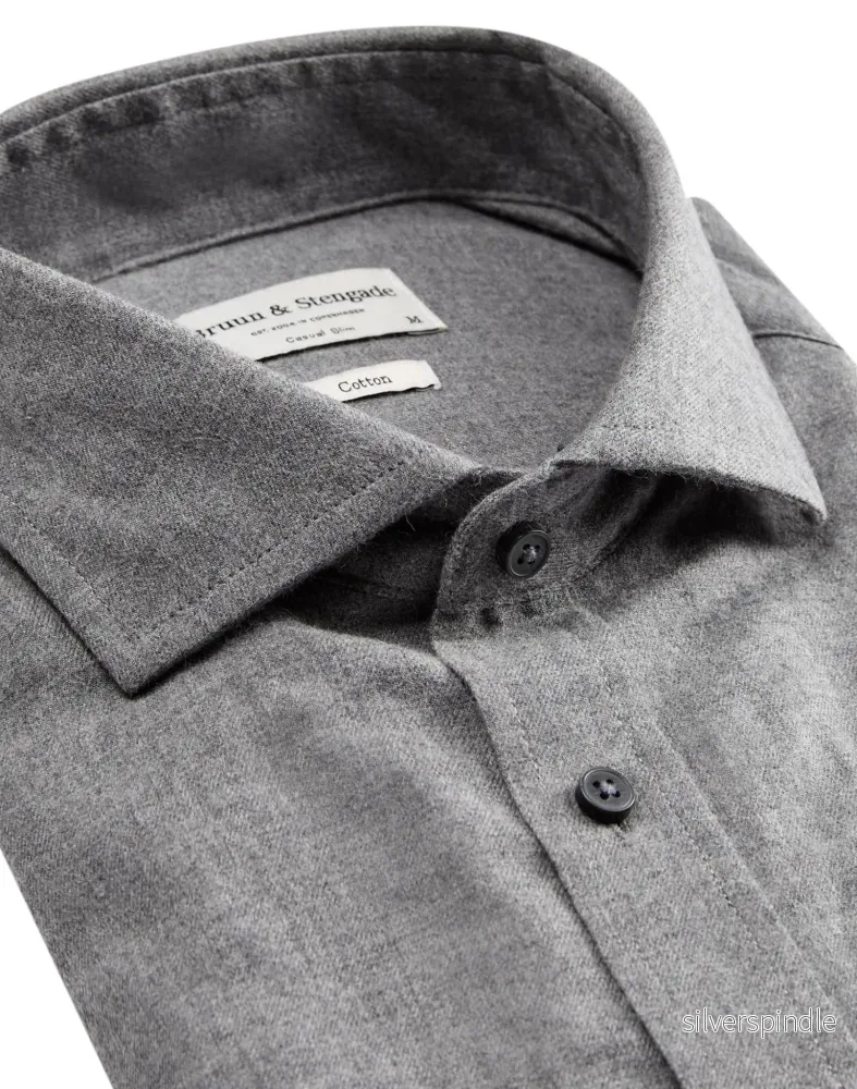 BS Halden casual slim fit skjorta – Grey - Bild 2