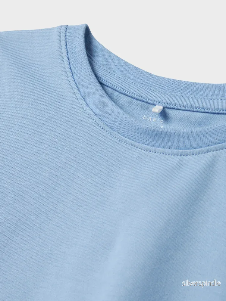 Enfärgad Blå T-shirt - Bild 3