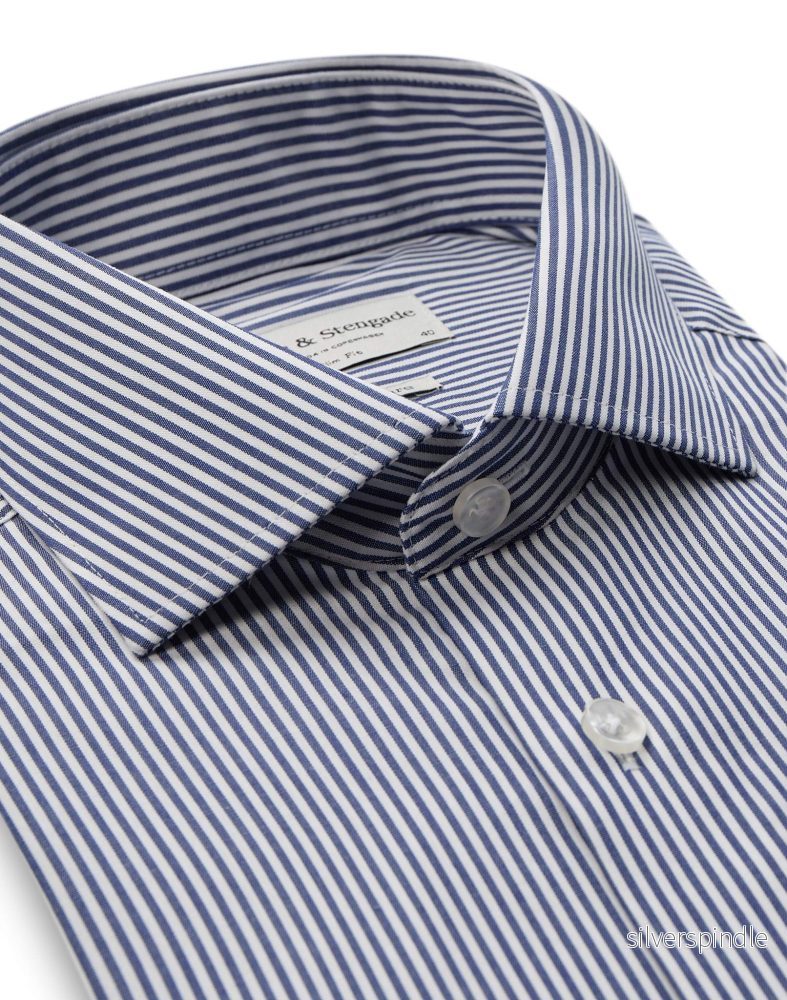 BS Mackenzie Slim Fit Skjorta - Navy/White - Bild 2