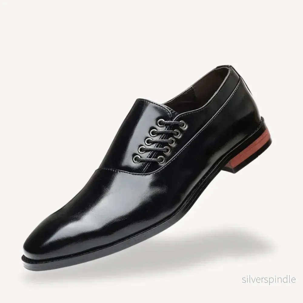 Elegant Oxford-skor för män med spetsad tå och snörning | Tidlös stil för formella tillfällen Elegant Oxford-skor för män med spetsad tå och snörning | Tidlös stil för formella tillfällen