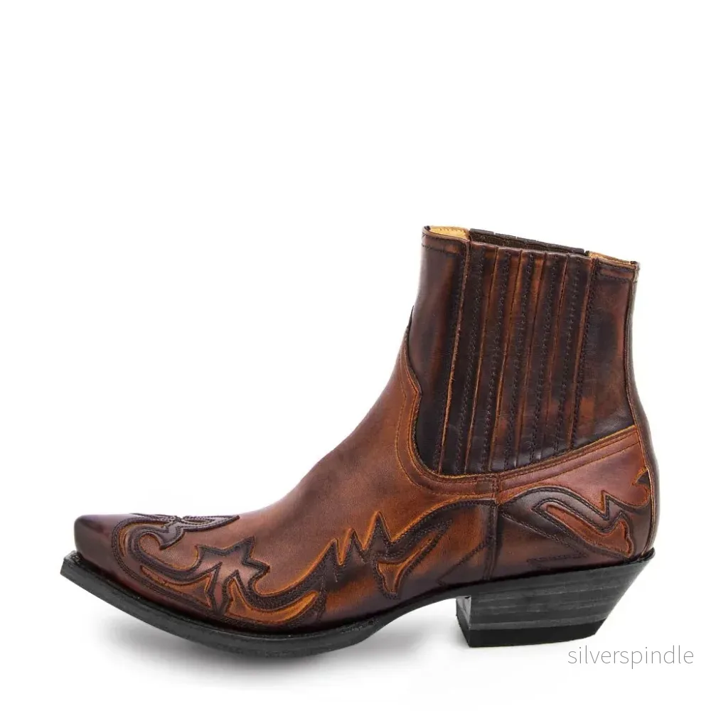 Klassiska Cowboystövlar för Män | Bekväm Slip-On Design för Stil och Mångsidighet - Bild 2
