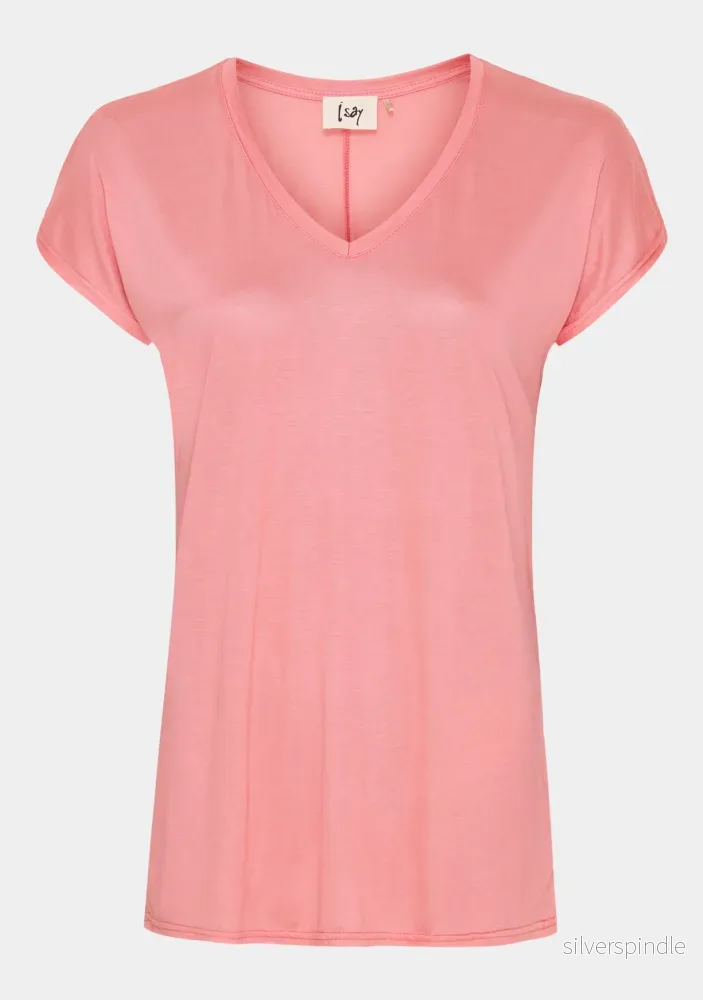 Nugga V-Neck T-Shirt – Autumn Rose Nugga V-Neck T-Shirt – Autumn Rose