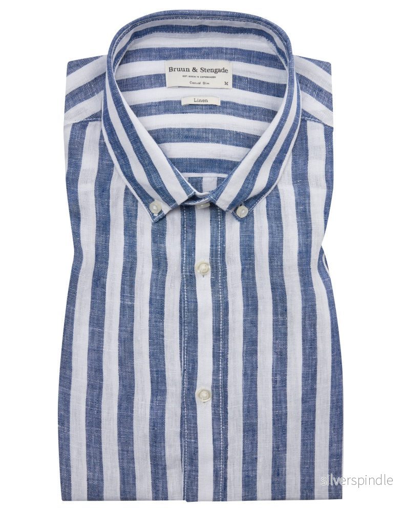 BS Ocon Casual Slim Fit Skjorta - Blue/White