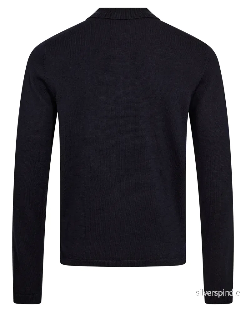 BS Zaouma Regular Fit Stickat - Navy - Bild 2