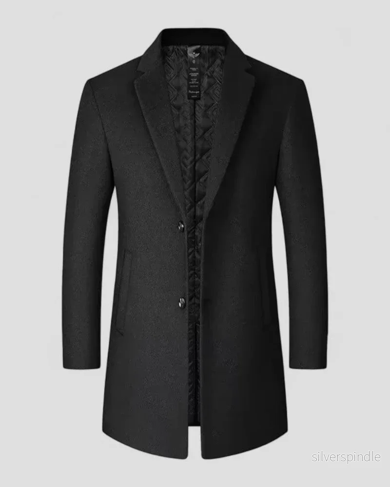 Elegant Trenchcoat Män | Lång Design med Klassiska Slag | Vinterjacka för Stil och Komfort Elegant Trenchcoat Män | Lång Design med Klassiska Slag | Vinterjacka för Stil och Komfort