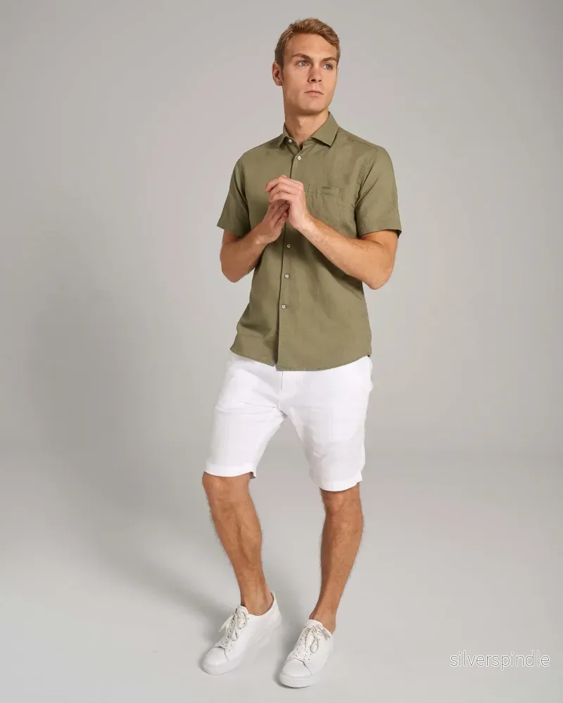 BS Verstappen Casual Slim Fit Skjorta - Army - Bild 3