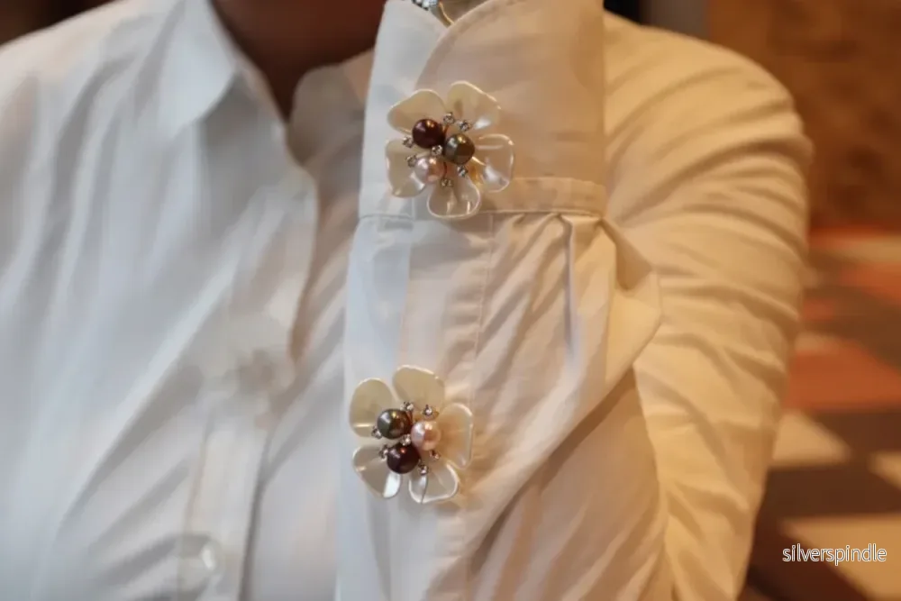 Pearl Blossom Button Covers - Bild 2
