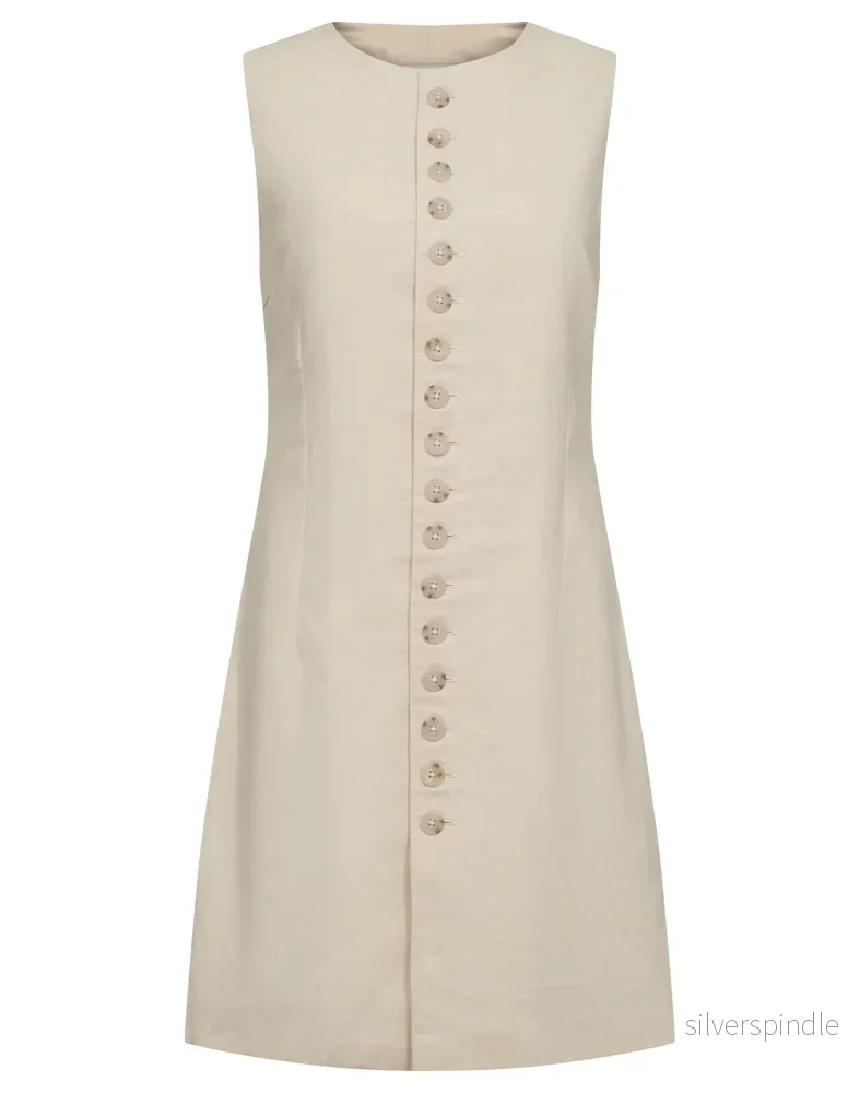 BS Gia Slim Fit Klänning - Beige
