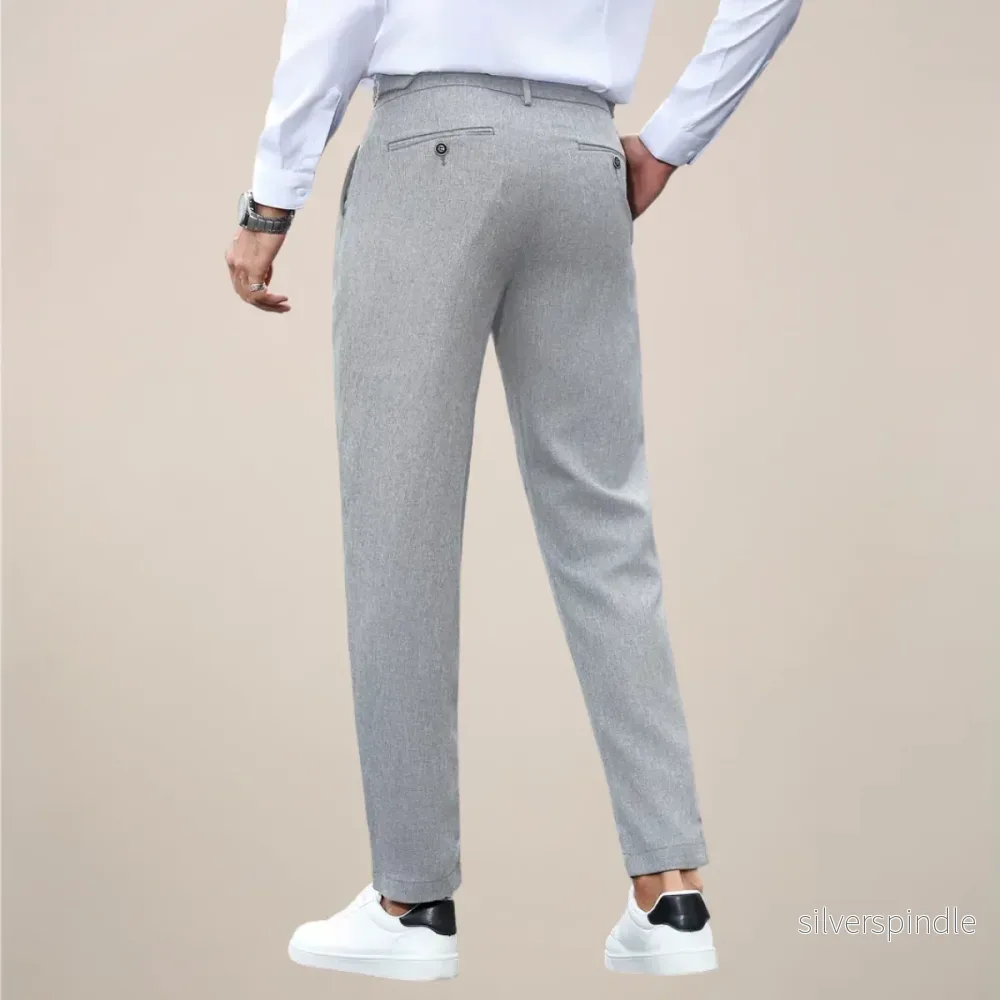 Skräddarsydda Plisserade Byxor för Män i Slim Fit med Elegant Design | Perfekta för Affär och Fest - Bild 2