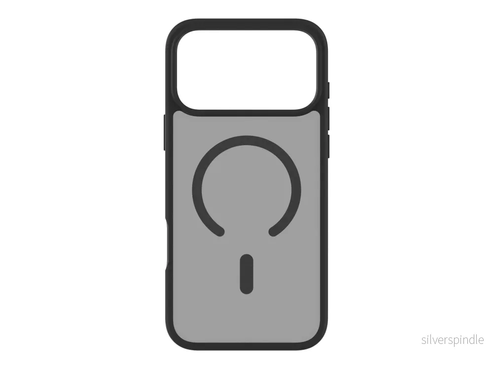 Frosted TPU-deksel iPhone 17 Pro Max Magsafe – Svart