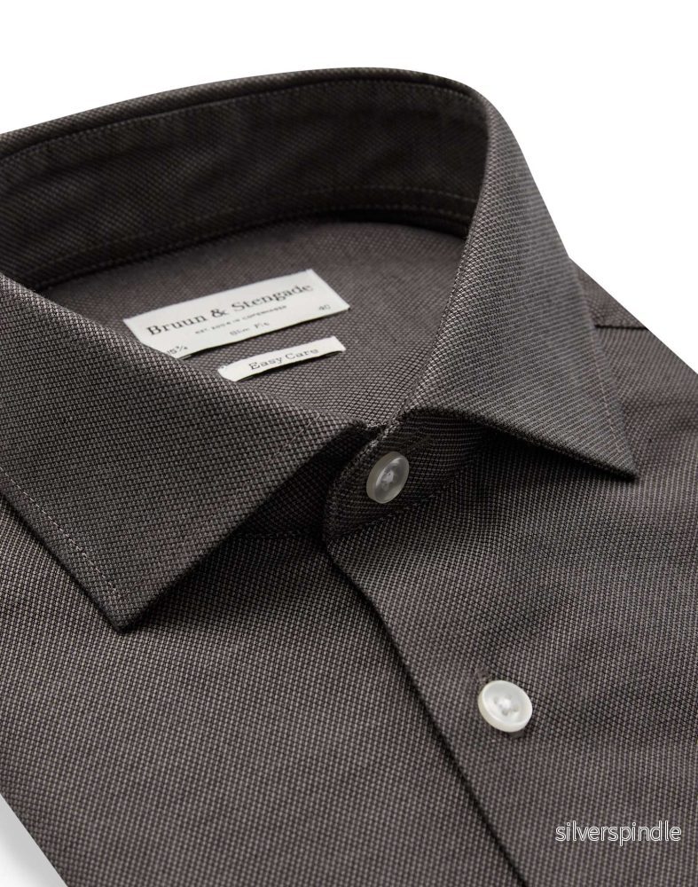 BS Osemann Slim Fit Skjorta - Dark Grey - Bild 2