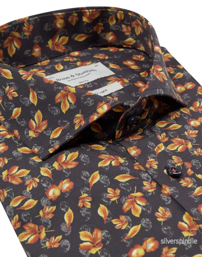 BS Goodwillie Slim Fit Skjorta - Black - Bild 2