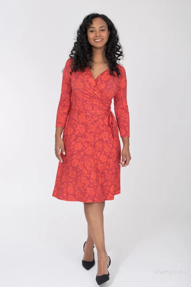 Ready to go short jersey dress – Red