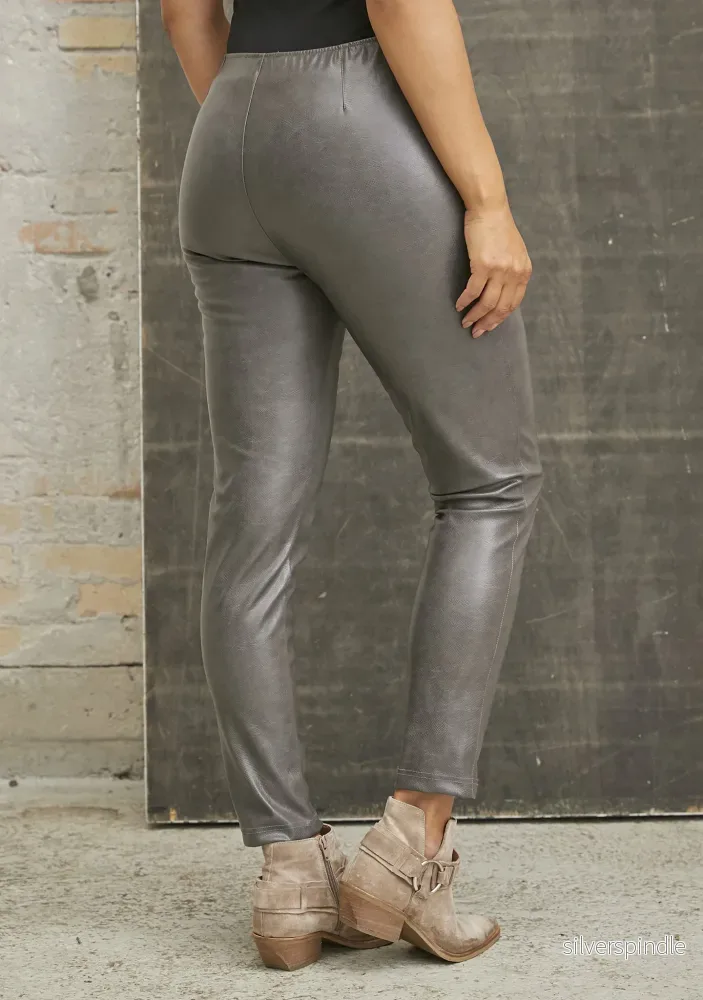 Helena PU Legging - Dark Grey - Bild 2