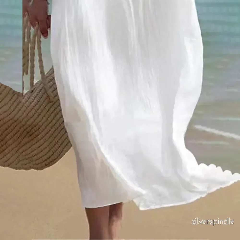 Sophie | Elegant Vit Sommarklänning för Damer - Bild 3