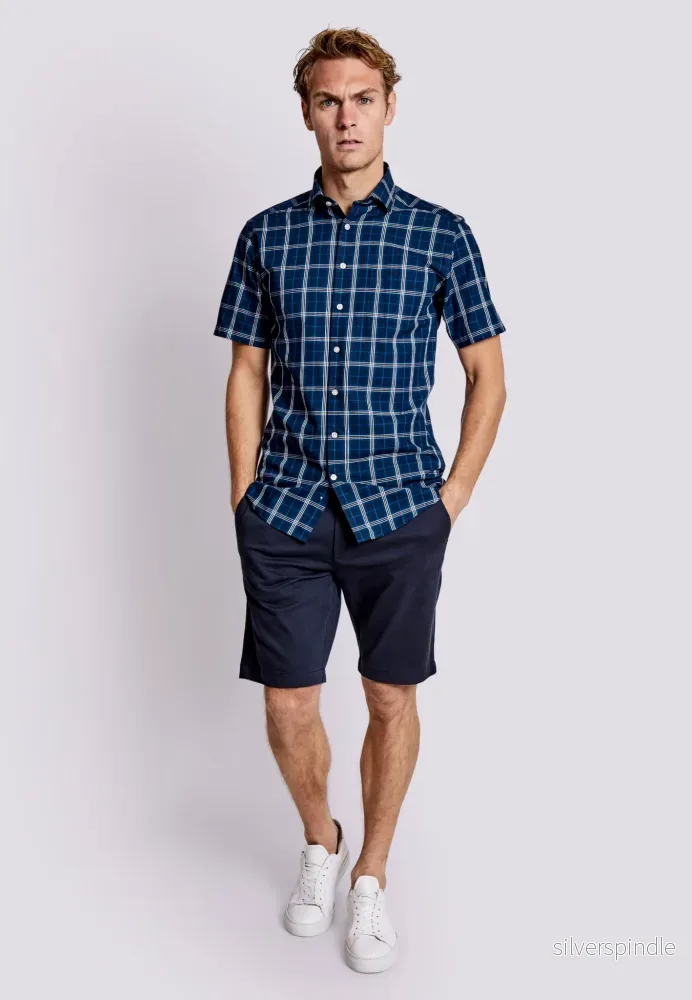 BS Haseeb Modern Fit Skjorta - Dark Blue - Bild 3