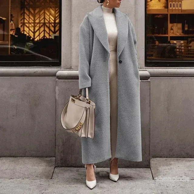 Elegant Oversize Kappa för Kvinnor med Bred Krage | Lång Design för Snygg Lagering - Bild 2