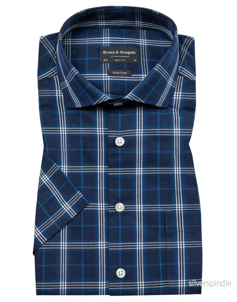 BS Haseeb Modern Fit Skjorta - Dark Blue