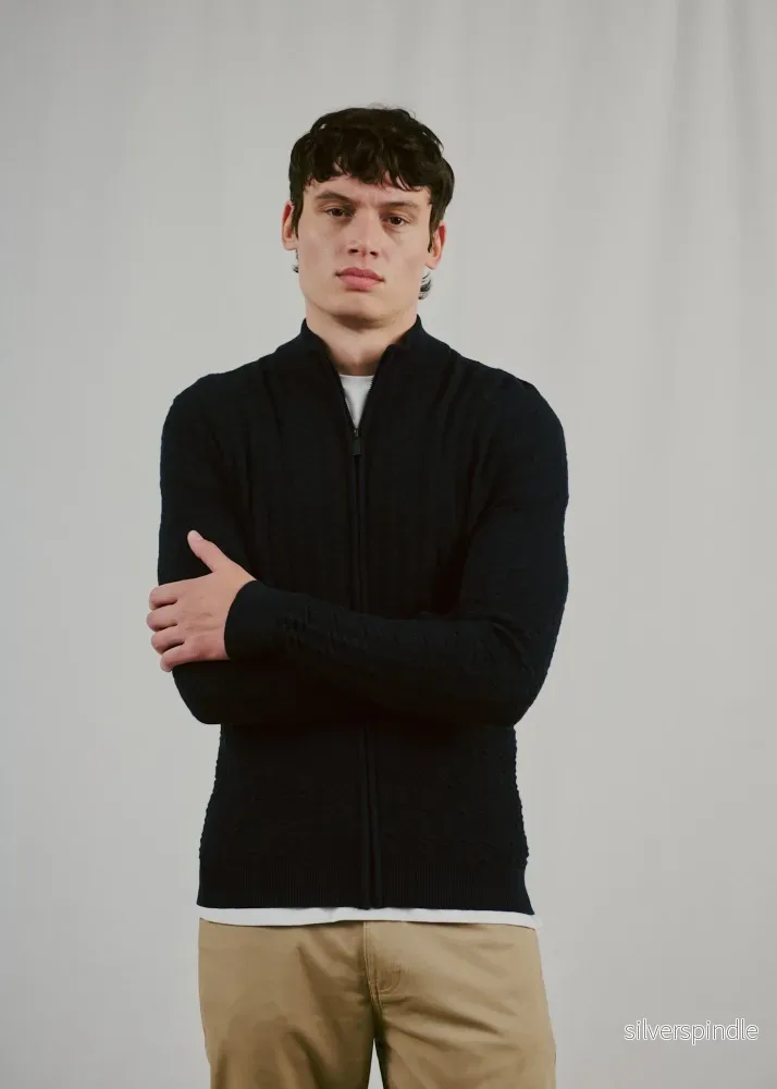 BS Mastor Regular Fit Stickat - Navy