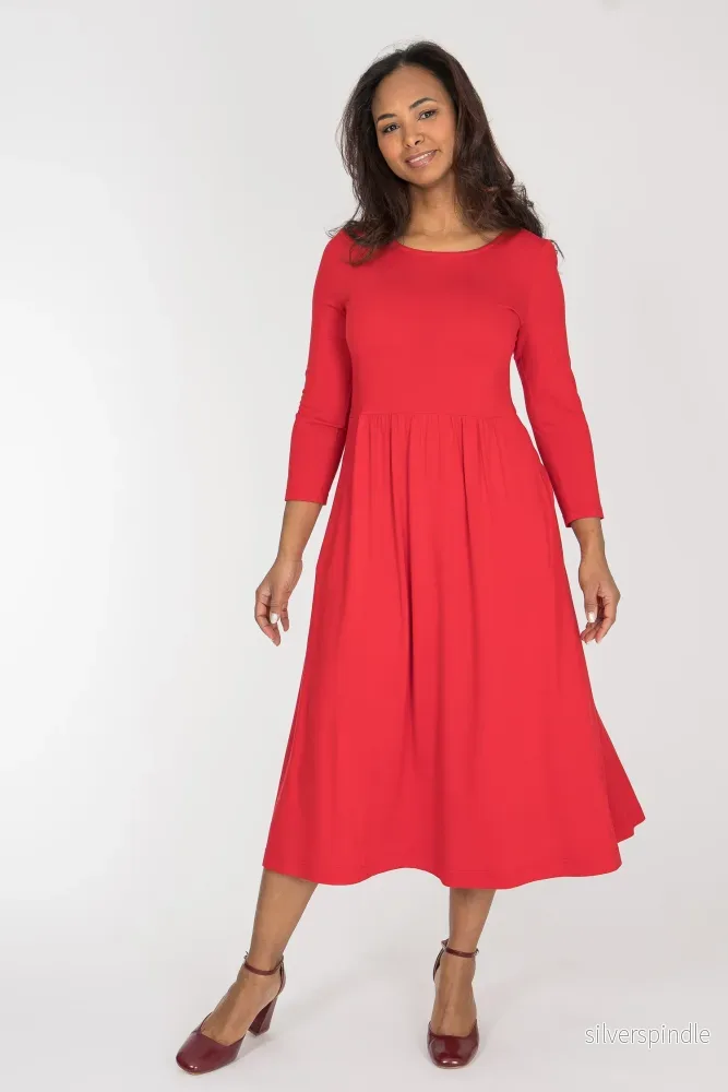 Ideal midi jersey dress - True Red - Bild 3