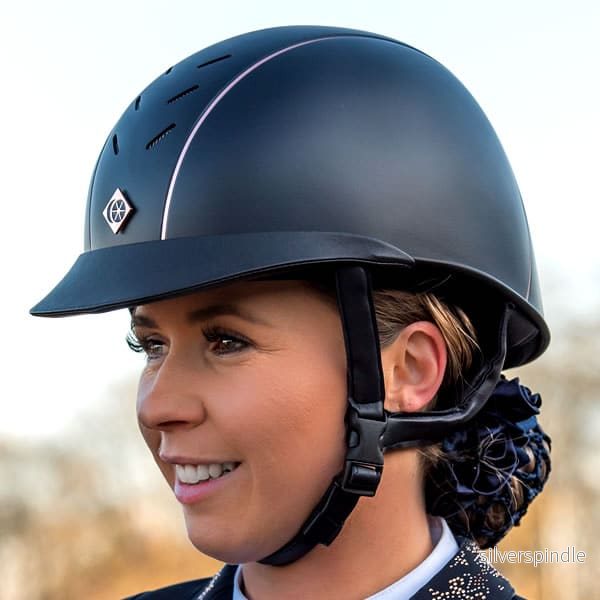 Charles Owen Ayrbrush Helmet Pinstripe Rosé - Bild 3