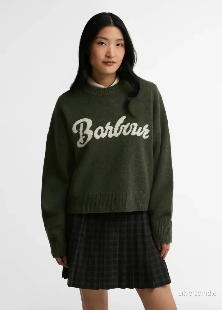 Barbour IvyBridge Knitted Jumper Olive Barbour IvyBridge Knitted Jumper Olive