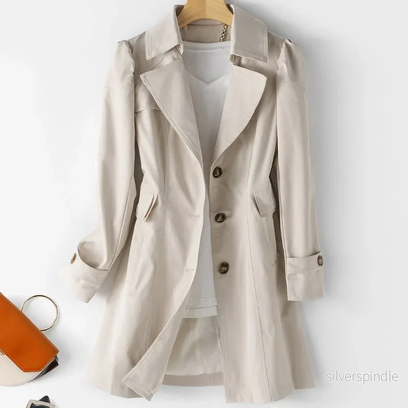 Sophie | Elegant Mellanlång Vårjacka Dam Slim Fit