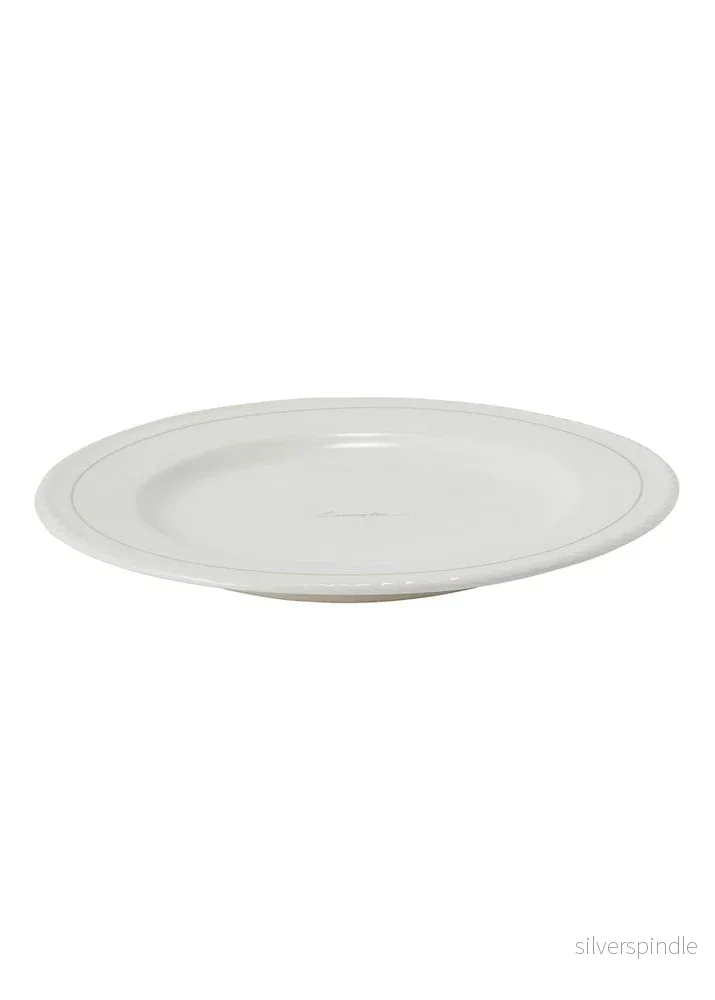 Lexington Porcelain Dessert Plate 4/set Wh/Beige