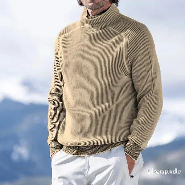 Elegant Polotröja för Män | Slimmad Passform i Isolerande Material | Klassisk Turtleneck för Värme och Stil - Bild 3