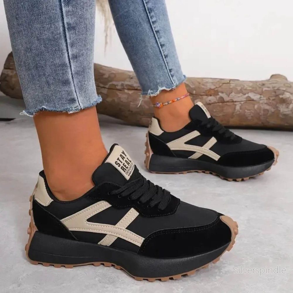 Moderna Sneakers för Kvinnor | Chunky Sula med Halkfri Slitbana | Sportig Stil och Dämpning för Vardagskomfort