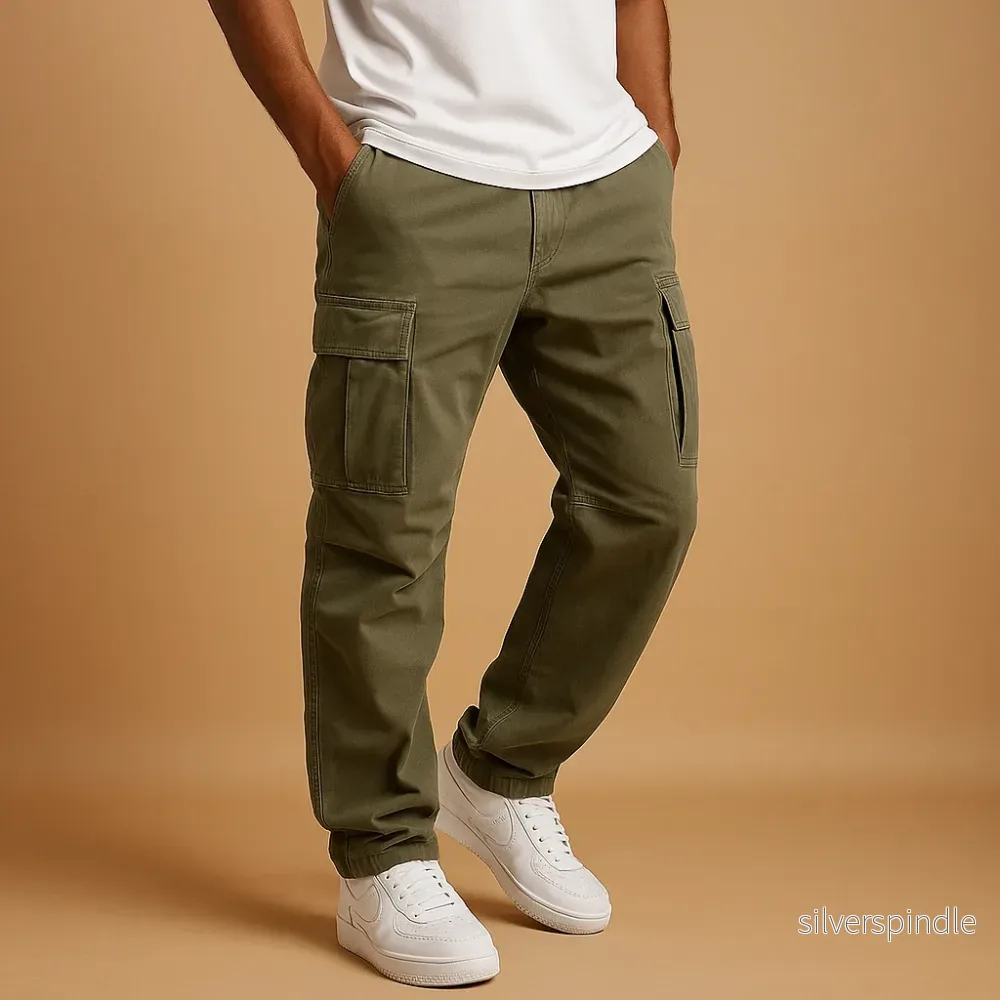 Milan | Cargo Byxor Herr med Flera Fickor | Komfortabel Design för Vardagsbruk - Bild 3