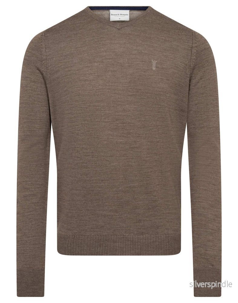 BS Uranus Regular Fit Stickat - Brown