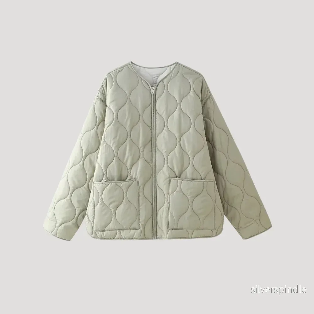Elegant Kviltad Jacka för Kvinnor med Lätt Vaddering | Modern Design för Vardagsbruk