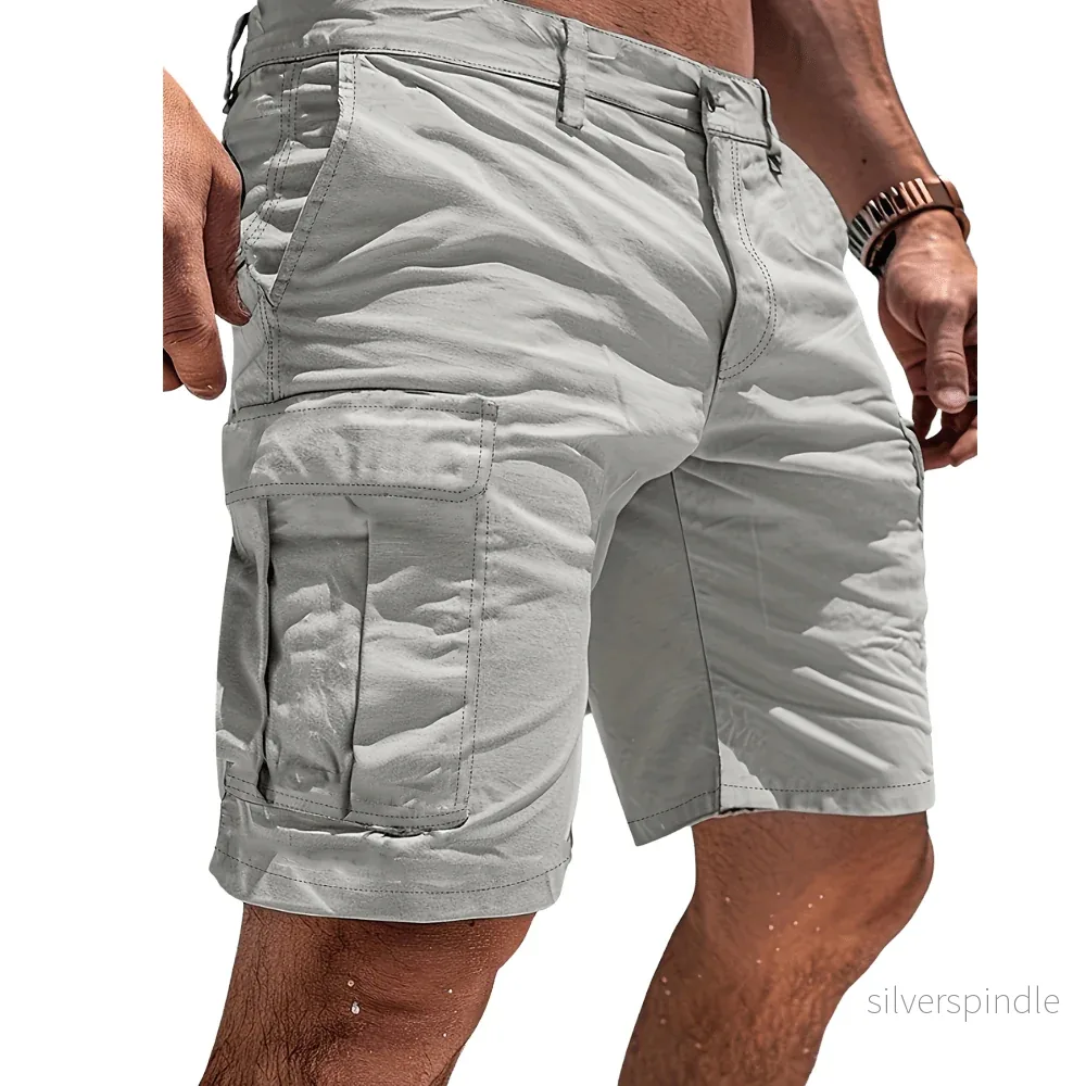 Aktiva Peaks | Cargo Shorts i Bomull med Sex Fickor | Andningsbar Design för Utomhusaktiviteter - Bild 3