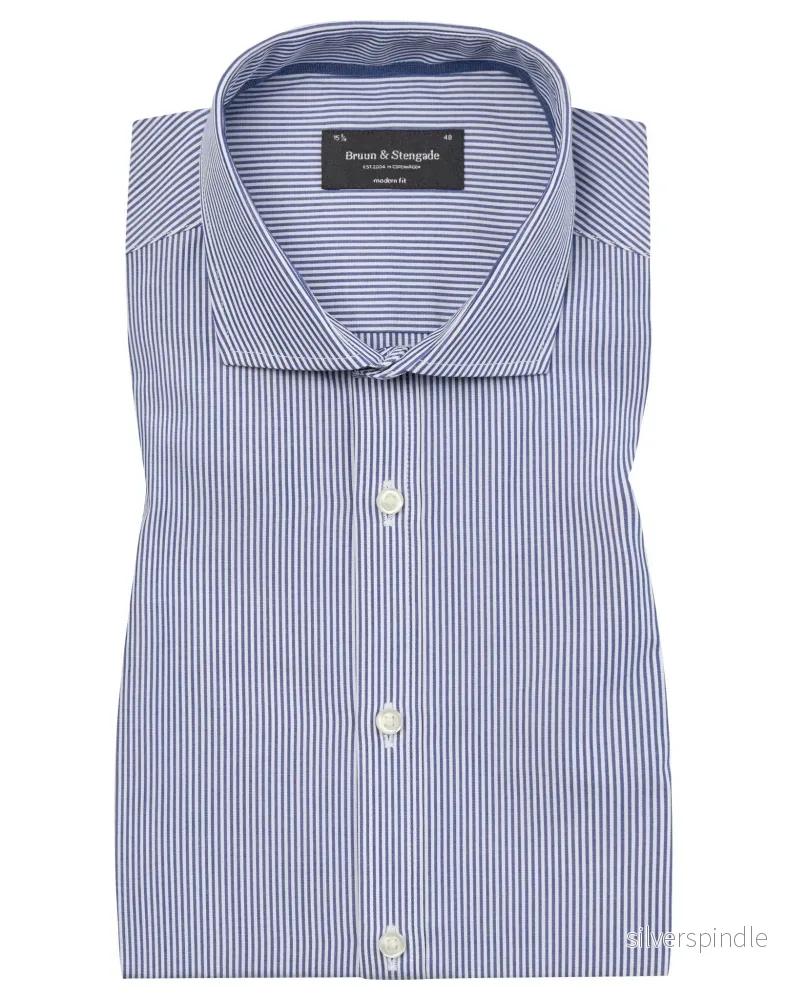 BS Birch Modern Fit Skjorta – Dark Blue