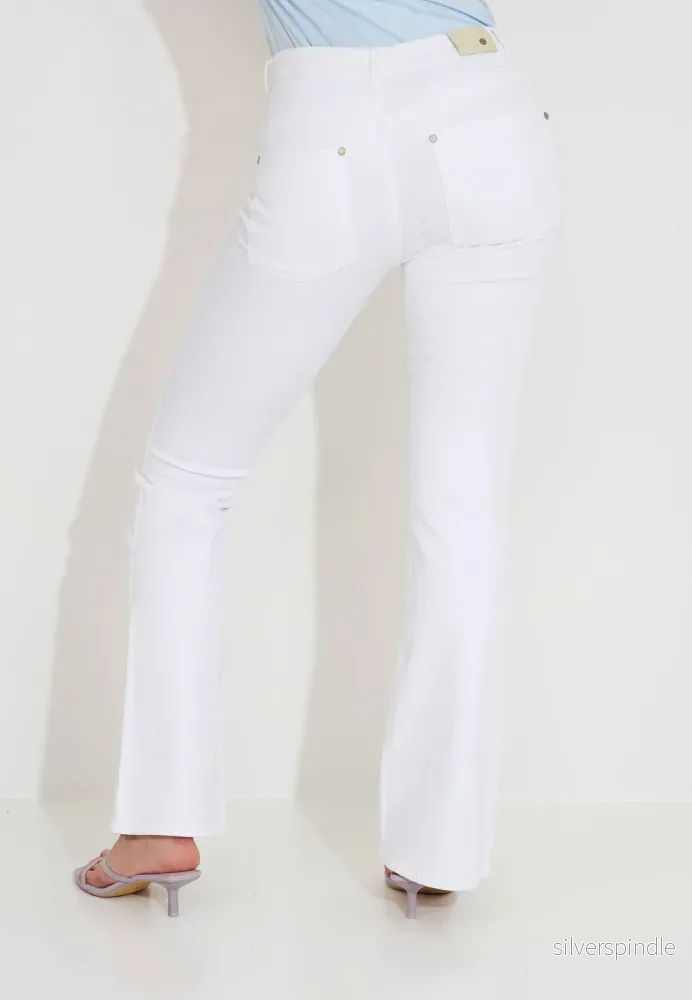 JULIE FLARE TROUSERS - Vit - Bild 2