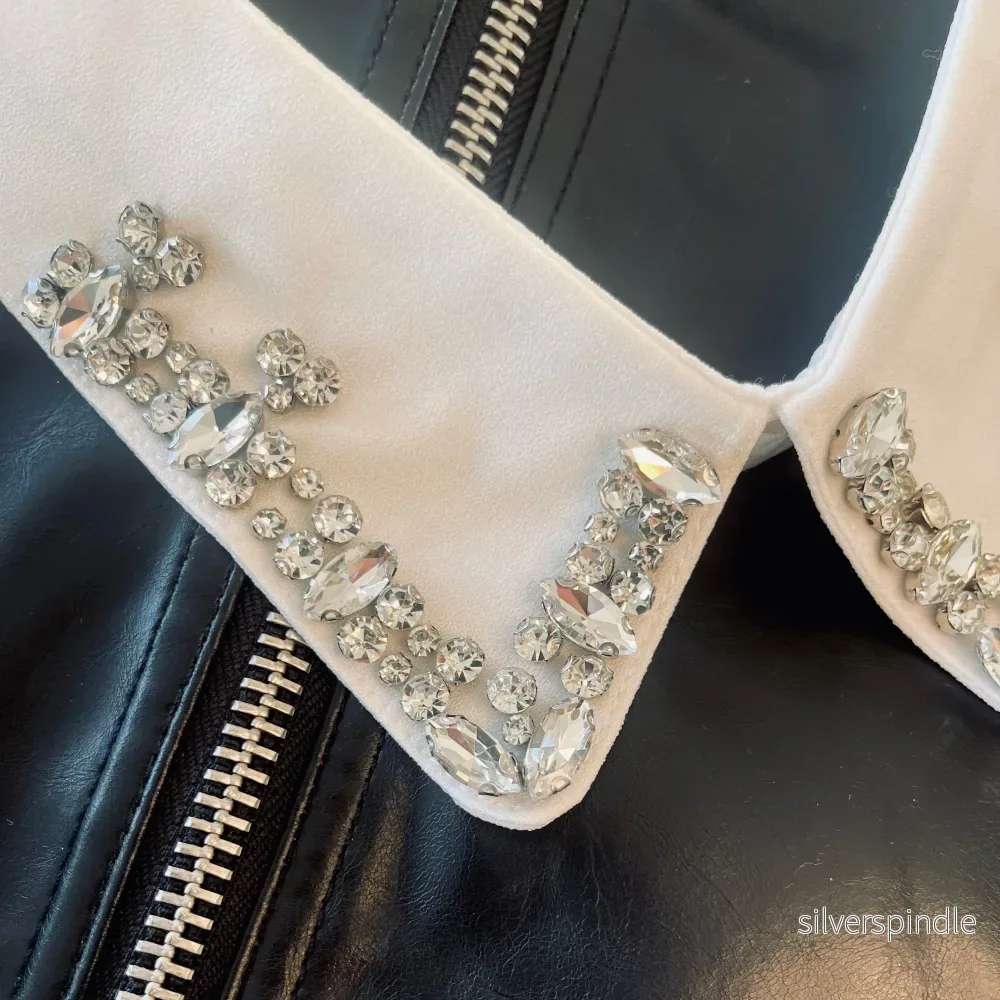White rhinestone collar - Bild 3