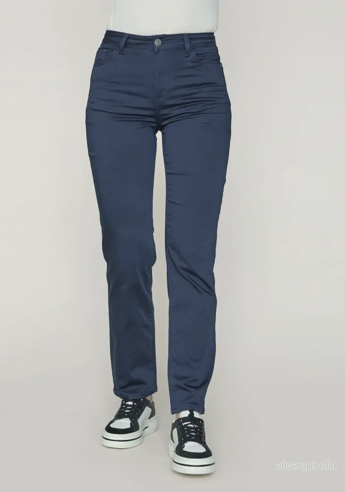 Isay Long Straight Pant - Navy