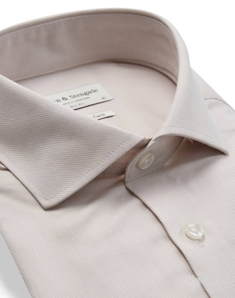 BS Cupara Slim Fit Skjorta - Beige - Bild 2